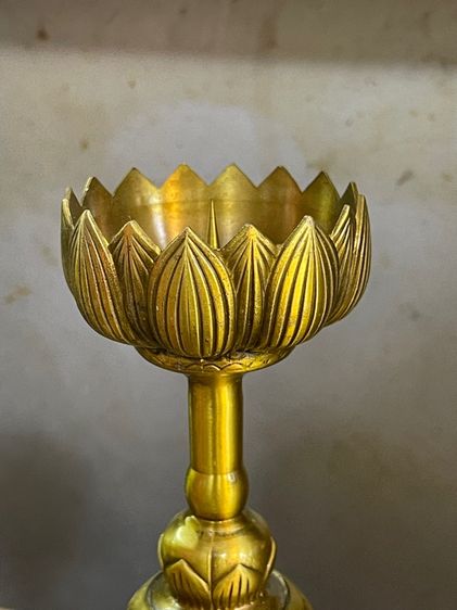 เชิงเทียน หงษ์ มังกร ทองเหลืองสะสม รูปที่ 8