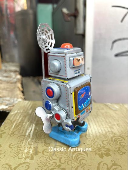 หุ่นยนต์ สังกะสีROBOT ไขลานสะสม A29 รูปที่ 2