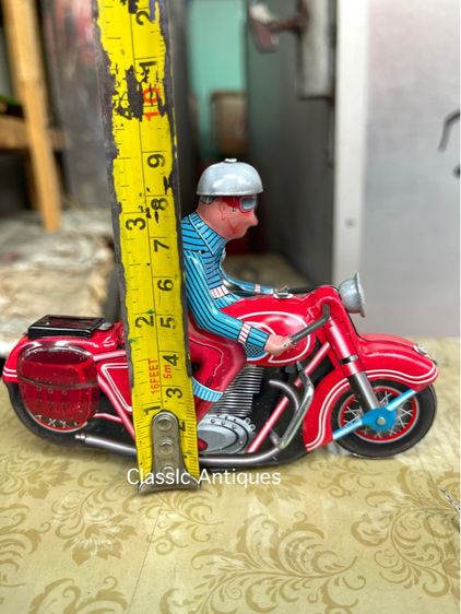 รถมอเตอร์ไซ ไขลาน ของเล่นสังกะสีสะสมA4 รูปที่ 7