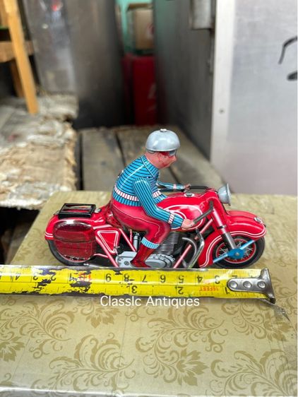 รถมอเตอร์ไซ ไขลาน ของเล่นสังกะสีสะสมA4 รูปที่ 6