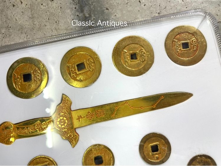 เหรียญจีน พร้อมกระบี่เจ็ดดารา กระไหล่ทอง สะสม รูปที่ 4