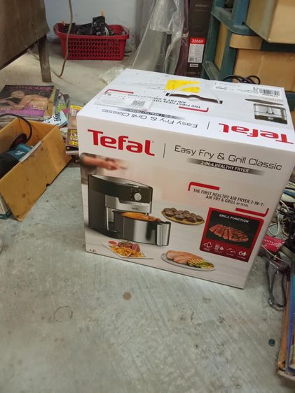 หม้อและกระทะ หม้อทอดไร้น้ำมัน tefal easy fry grill classic
