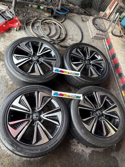 ล้อแม็กแท้ขอบ17 HONDA CIVIC 5รู พร้อมยางปี24 รูปที่ 2