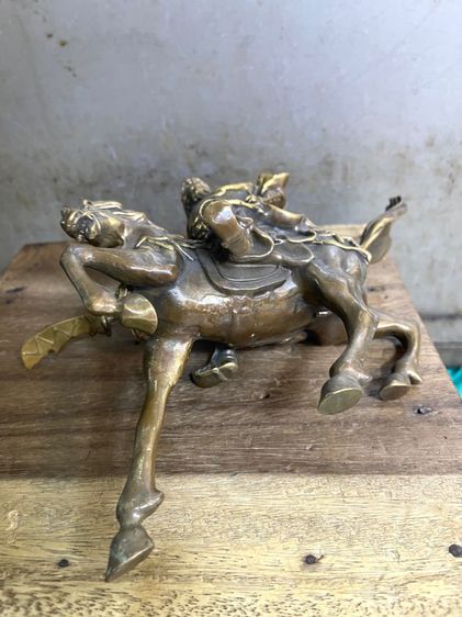 เทพกวนอู ขี่ม้าทองเหลืองสะสม A1 รูปที่ 10