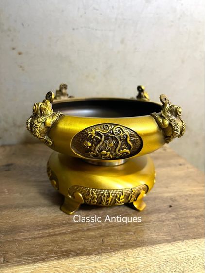 กระถาง สัตว์เทพทั้งสี่ คางคกสามขา กิมเซียมซู หมุนได้สะสม รูปที่ 4