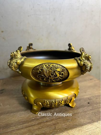 กระถาง สัตว์เทพทั้งสี่ คางคกสามขา กิมเซียมซู หมุนได้สะสม รูปที่ 3