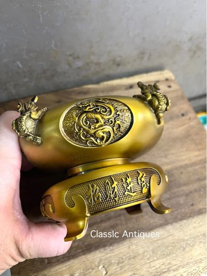 กระถาง สัตว์เทพทั้งสี่ คางคกสามขา กิมเซียมซู หมุนได้สะสม รูปที่ 10