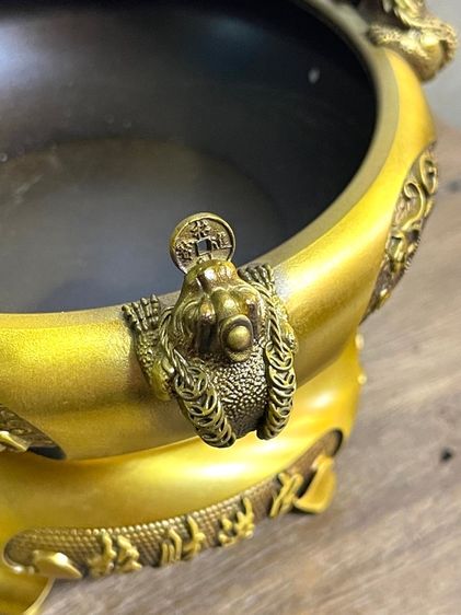 กระถาง สัตว์เทพทั้งสี่ คางคกสามขา กิมเซียมซู หมุนได้สะสม รูปที่ 2