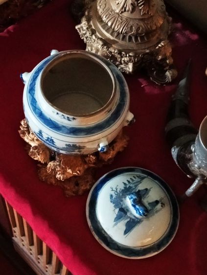 โถกระเบื้องเคลือบเขียนสีเก่าโบราณประกันแท้สภาพเยี่ยม รูปที่ 5