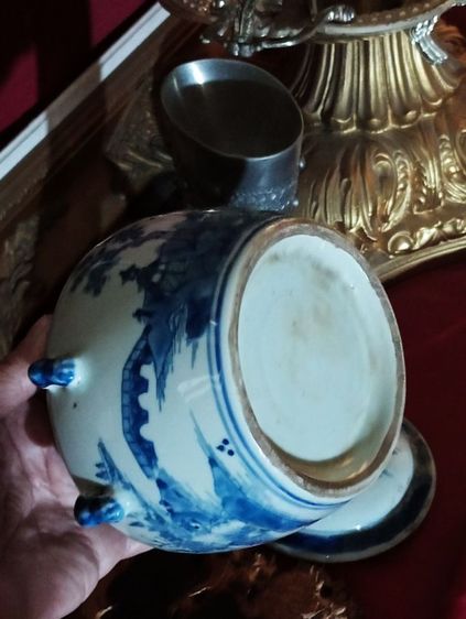 โถกระเบื้องเคลือบเขียนสีเก่าโบราณประกันแท้สภาพเยี่ยม รูปที่ 14