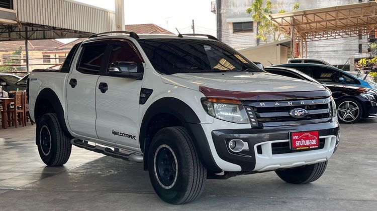 Ford Ranger 2014 2.2 Hi-Rider Wildtrak Pickup ดีเซล ไม่ติดแก๊ส เกียร์อัตโนมัติ ขาว รูปที่ 3