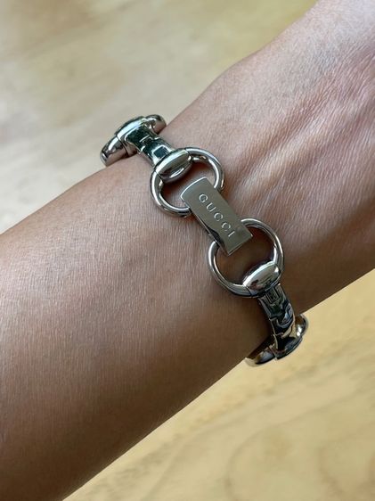 GUCCI Signoria 116.5 Stainless Steel Quartz Ladies Watch Silver White Dial  รูปที่ 14