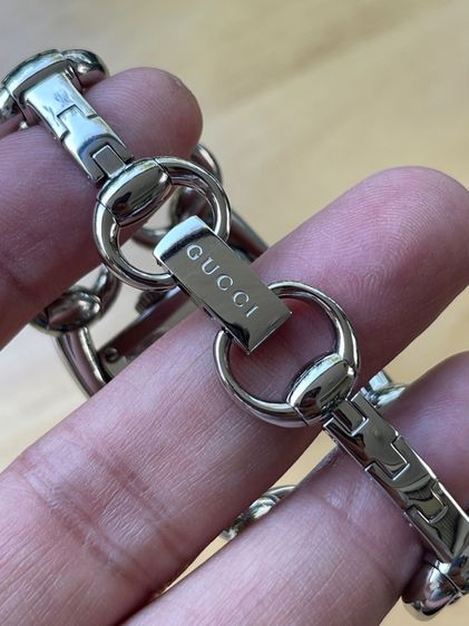 GUCCI Signoria 116.5 Stainless Steel Quartz Ladies Watch Silver White Dial  รูปที่ 9