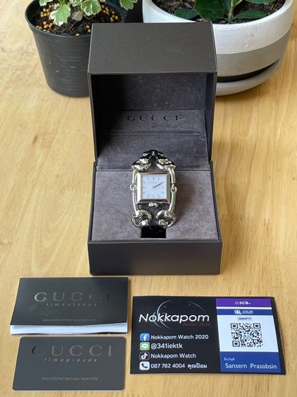 GUCCI Signoria 116.5 Stainless Steel Quartz Ladies Watch Silver White Dial  รูปที่ 2