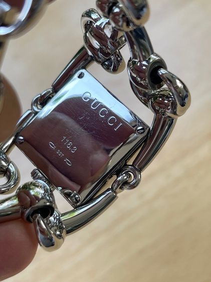 GUCCI Signoria 116.5 Stainless Steel Quartz Ladies Watch Silver White Dial  รูปที่ 10