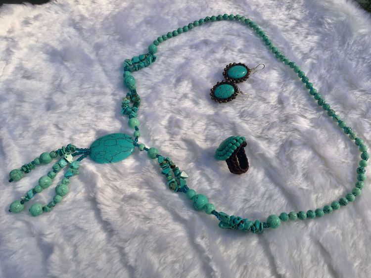 🛍️ ซื้อของ 👉 แถมฟรีเสื้อยืด 1 ตัว 🎁 ชุดเซ็ต หินนำโชคเทอร์ควอยซ์แท้ หินสีฟ้า หินแห่งพลังอำนาจ ความศักดิ์สิทธิ์ หรูหรา และความเป็นอมตะ รูปที่ 4