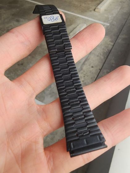 สายนาฬิกา สายเหล็ก สีดำ 16 มิลใหม่  เก่าเก็บ เดิมๆ ของใหม่ ขนาดตามรูป มีหลายชิ้น รูปที่ 5