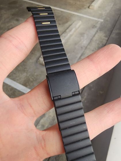 สายนาฬิกา สายเหล็ก สีดำ 16 มิลใหม่  เก่าเก็บ เดิมๆ ของใหม่ ขนาดตามรูป มีหลายชิ้น รูปที่ 2