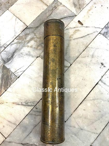 กระบอก ใส่เอกสาร ทองเหลืองสะสมA3