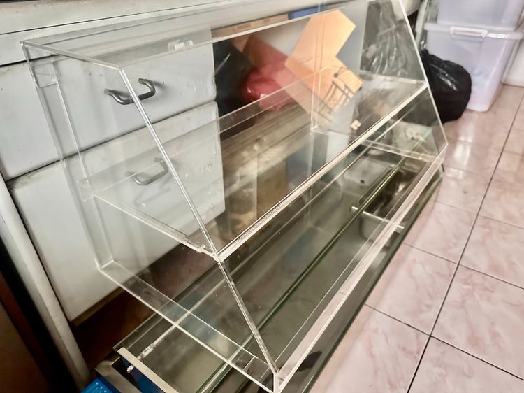 ตู้ครอบอาหารอะคริลิค ตู้โชว์อาหาร 2 ชั้น 80x40x40 รูปที่ 2