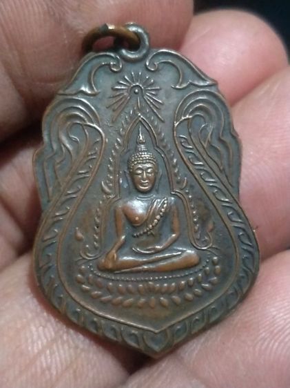 พระพุทธชินราชวัดโพธารามจังหวัดนครสวรรค์เนื้อทองแดงเก่าห่วงเชื่อมขอบอัดกระบอก