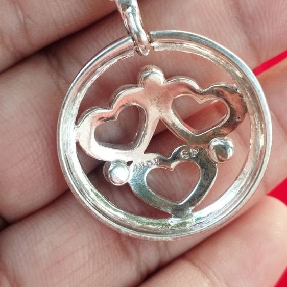 🔖สร้อยพร้อมจี้ แบรนด์ AVON จี้ตอกโค๊ตSP เพชรครบ ของจริงสวยมาก งานจากญี่ปุ่น  รูปที่ 4