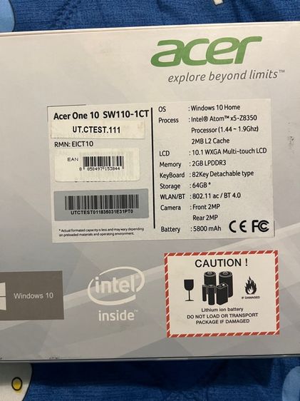 Mini laptop Acer  รูปที่ 8