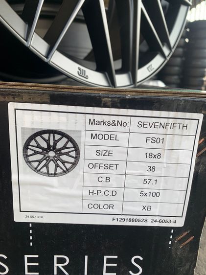 ล้อแม็กมือ1 ขอบ18 FS01 5รู100 กว้าง8 ออฟ38 สีดำ ล้อเบา FLOW FORMING งานSEVENFIFTH งานสวยมาก   รูปที่ 9