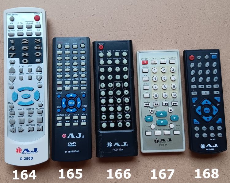 AJ REMOTE (1-175) รีโมท เอเจ เครื่องเสียง DVD VCD CD TAPE VDO LASER DISC BLU RAY COMBO แผ่นเสียง KARAOKE TV จานดาวเทียม AIR SOKEN แอร์ รูปที่ 7