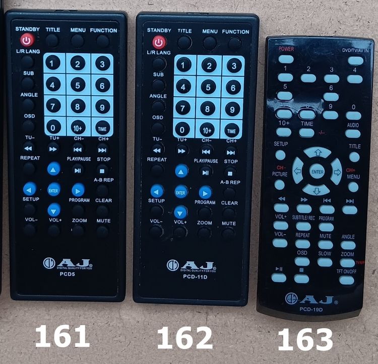 AJ REMOTE (1-175) รีโมท เอเจ เครื่องเสียง DVD VCD CD TAPE VDO LASER DISC BLU RAY COMBO แผ่นเสียง KARAOKE TV จานดาวเทียม AIR SOKEN แอร์ รูปที่ 6
