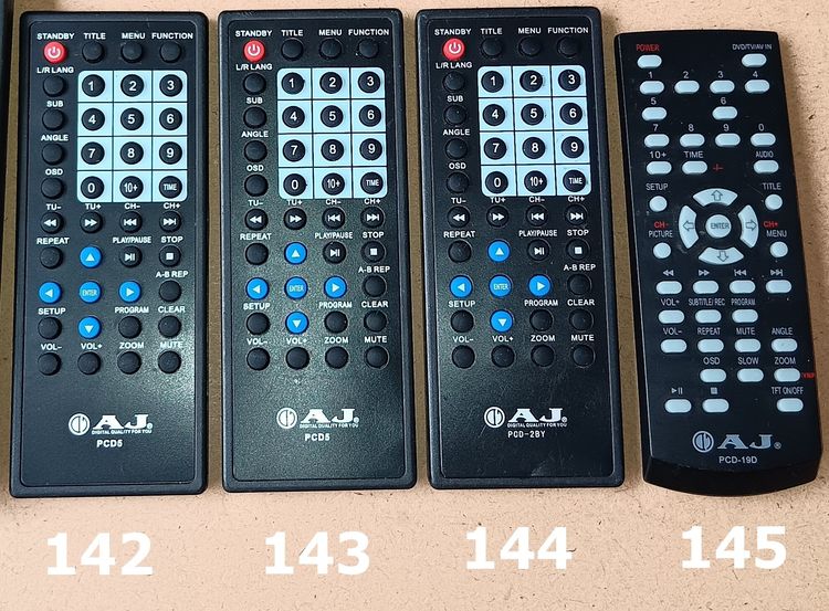 AJ REMOTE (1-175) รีโมท เอเจ เครื่องเสียง DVD VCD CD TAPE VDO LASER DISC BLU RAY COMBO แผ่นเสียง KARAOKE TV จานดาวเทียม AIR SOKEN แอร์ รูปที่ 3