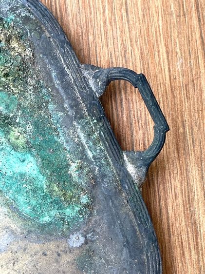 ถาด ทองเหลือง อักษรย่อ สผ ปีพ.ศ.๒๔๖๑ เก่าโบราณสะสม รูปที่ 5