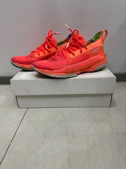 ผู้ชาย ส้ม Under Armour รองเท้าบาสเกตบอล รองเท้าบาส Curry 7 Sour Patch Orange