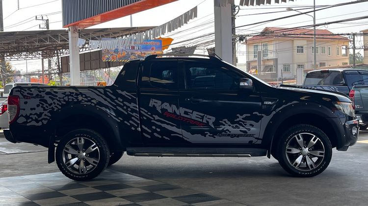 Ford Ranger 2013 2.2 Hi-Rider Wildtrak Pickup ดีเซล ไม่ติดแก๊ส เกียร์ธรรมดา ดำ รูปที่ 4