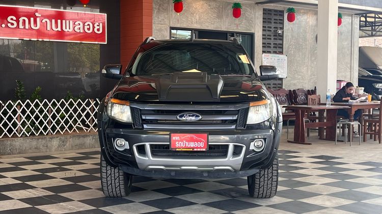 Ford Ranger 2013 2.2 Hi-Rider Wildtrak Pickup ดีเซล ไม่ติดแก๊ส เกียร์ธรรมดา ดำ รูปที่ 2