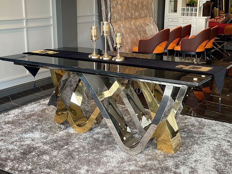 ESTELLE luxurious Italian dining table โต๊ะอาหารท็อปหินอ่อน 2m. รุ่น เอสเทล รูปที่ 3