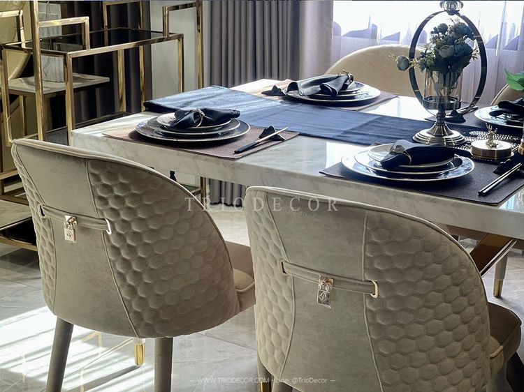 ESTELLE III luxurious Italian dining set ชุดโต๊ะอาหารโมเดิร์น 6ที่นั่ง 200cm. รุ่น เอสเทล 3 รูปที่ 10