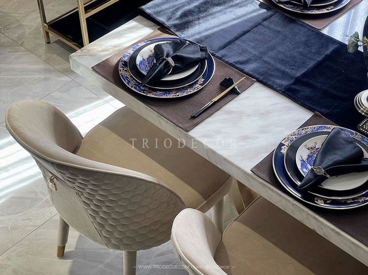 ESTELLE III luxurious Italian dining set ชุดโต๊ะอาหารโมเดิร์น 6ที่นั่ง 200cm. รุ่น เอสเทล 3 รูปที่ 12