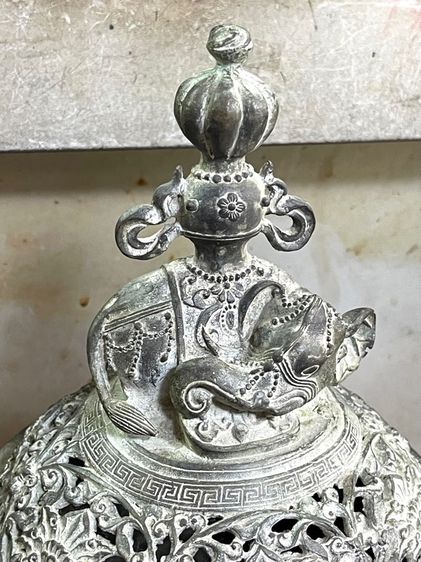 กระถางกำยาน คชสาร ช้างทองเหลืองสะสม A78 รูปที่ 11