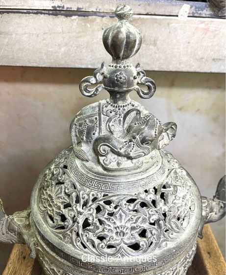 กระถางกำยาน คชสาร ช้างทองเหลืองสะสม A78 รูปที่ 3