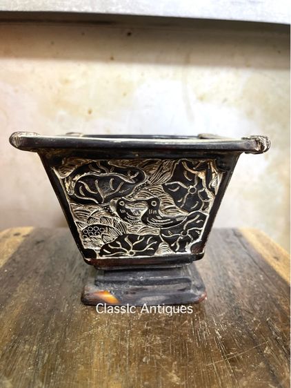 จอกน้ำชา แกะสลักจากเขาสะสมA2 รูปที่ 3