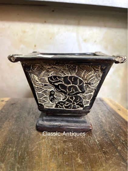 จอกน้ำชา แกะสลักจากเขาสะสมA2 รูปที่ 5