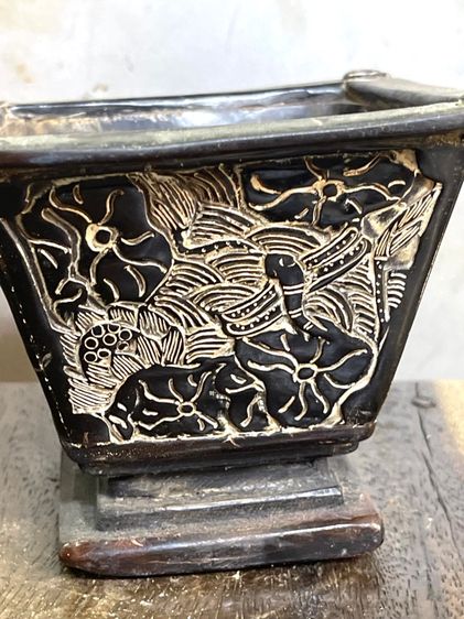 จอกน้ำชา แกะสลักจากเขาสะสมA2 รูปที่ 9