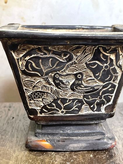 จอกน้ำชา แกะสลักจากเขาสะสมA2 รูปที่ 8