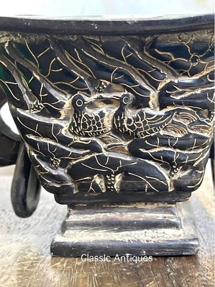 จอกน้ำชา แกะสลักจากเขาสะสมA1 รูปที่ 11