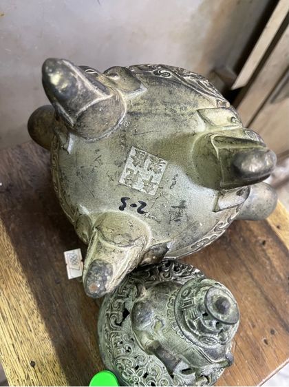 กระถางกำยาน คชสาร ช้างทองเหลืองสะสม A79 รูปที่ 14