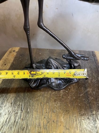 กระถางกำยาน นกกระเรียน ทองเหลืองสะสม A81 รูปที่ 14