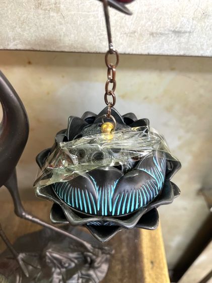 กระถางกำยาน นกกระเรียน ทองเหลืองสะสม A81 รูปที่ 10