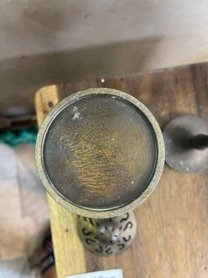 กระถาง กำยาน  ทองเหลืองสะสม A82 รูปที่ 9