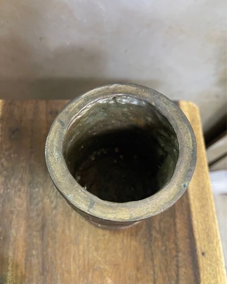 กระบอก ที่ใส่พู่กัน นกอินทรีย์ ทองเหลืองสะสมA5 รูปที่ 10